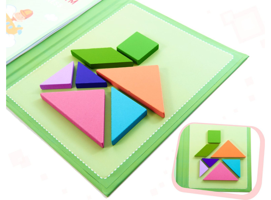 KIK Drevený magnetický tangram