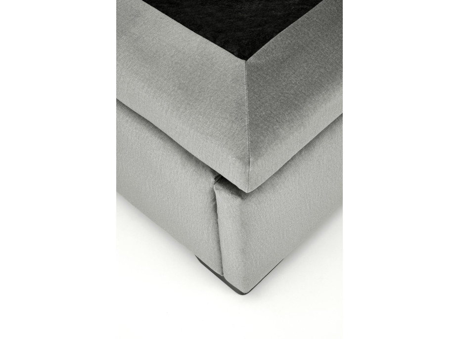 Posteľ z masívu CONTINENTAL 1 s úložným priestorom 200x160 cm - čalúnená - šedá