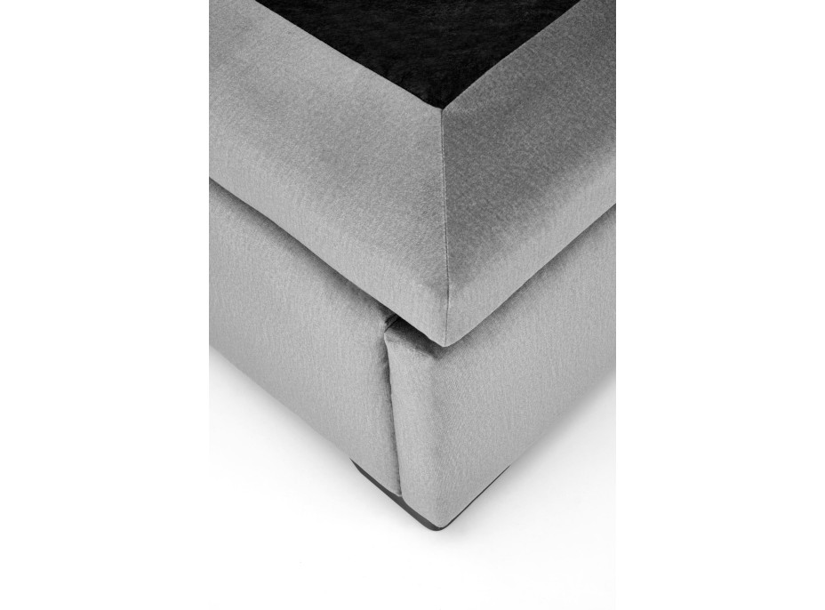 Posteľ z masívu CONTINENTAL 2 s úložným priestorom 200x160 cm - čalúnená - šedá