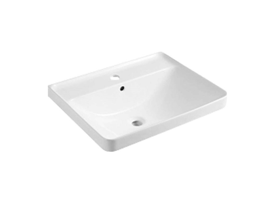 Nábytkové umývadlo - 61x47, 5x20, 5 cm - biele