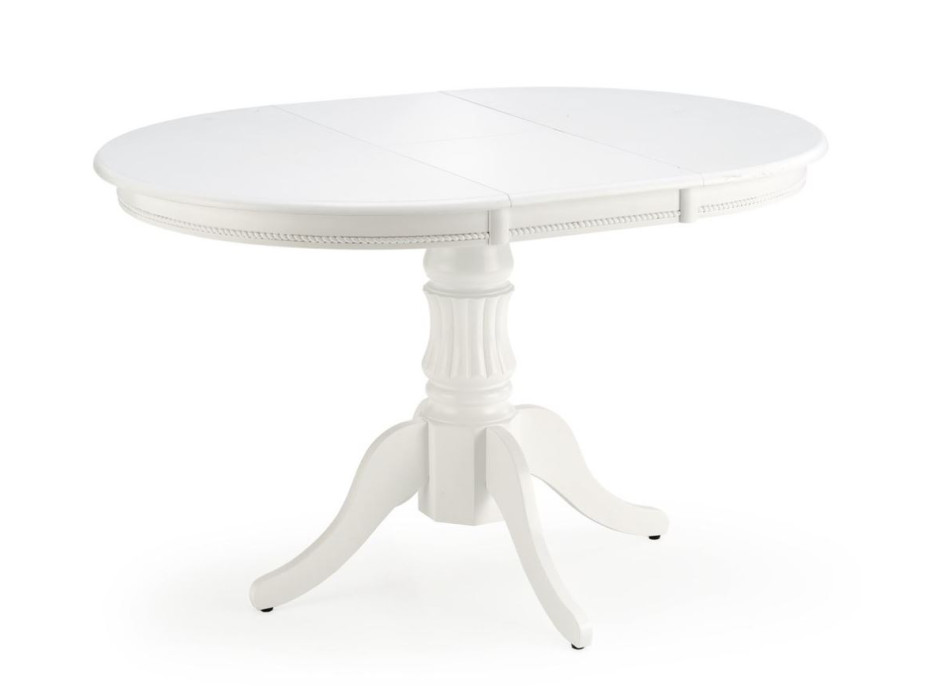 Jedálenský stôl BERNARD - 90(124)x90x75 cm - rozkladací - biely