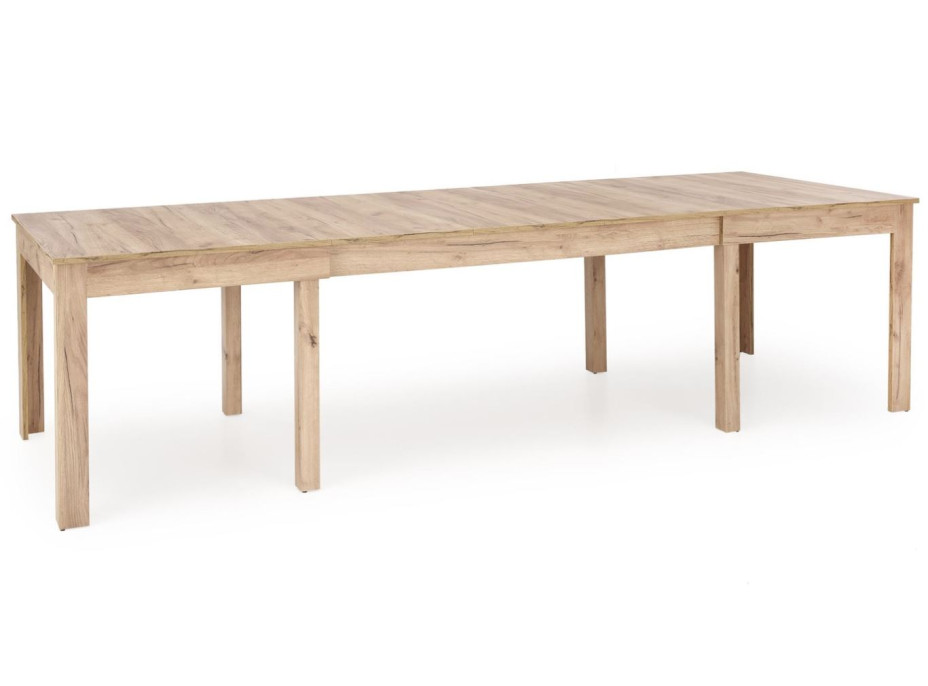 Jedálenský stôl SWEN - 160(300)x90x76 cm - rozkladací - dub craft