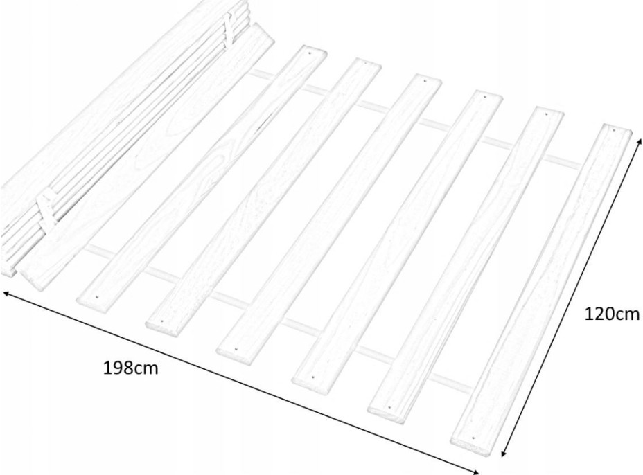 Drevený latkový rošt LIMA 200x120 cm