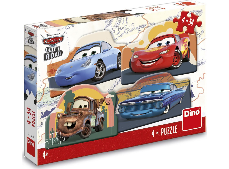 DINO Puzzle Cars: Na ceste 4x54 dielikov