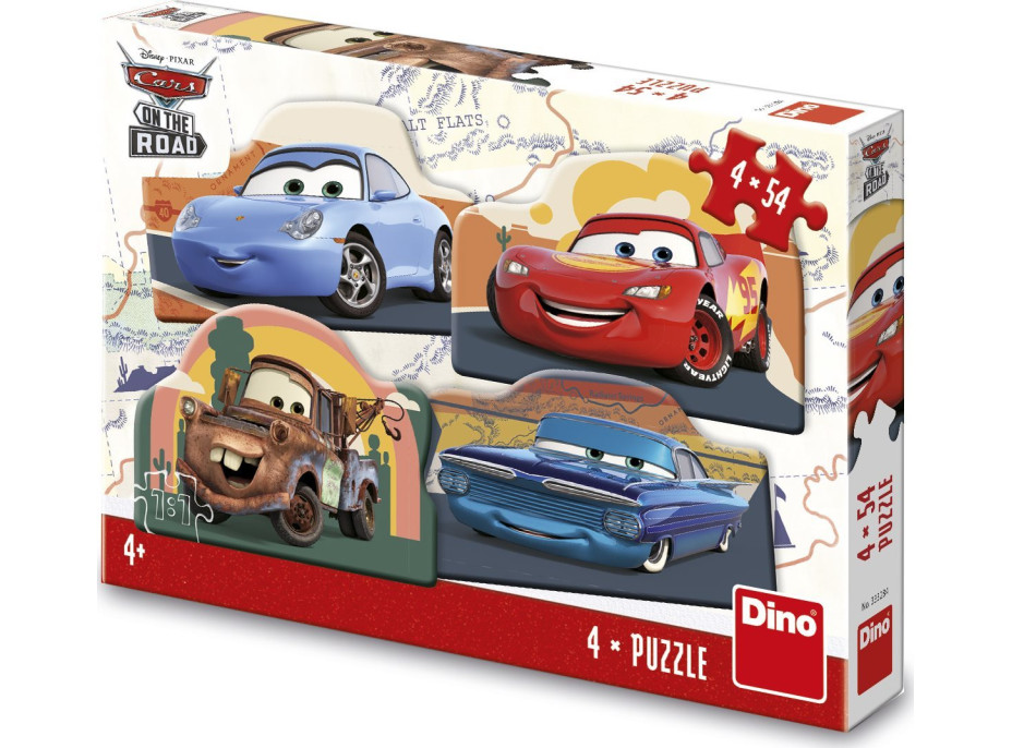 DINO Puzzle Cars: Na ceste 4x54 dielikov