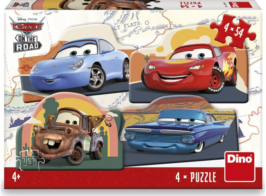 DINO Puzzle Cars: Na ceste 4x54 dielikov