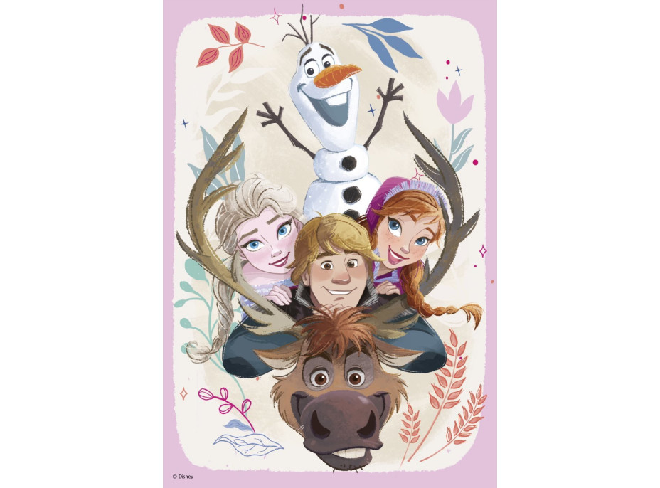 DINO Puzzle Ľadové kráľovstvo: Anna a Elsa 2x77 dielikov