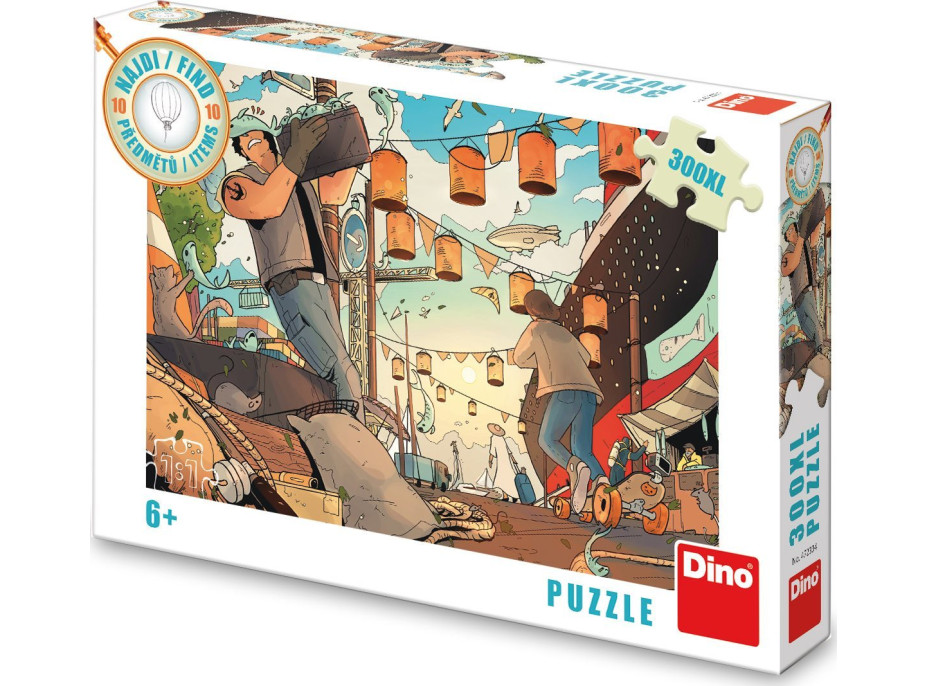 DINO Puzzle Nájdi 10 predmetov: Prístav XL 300 dielikov