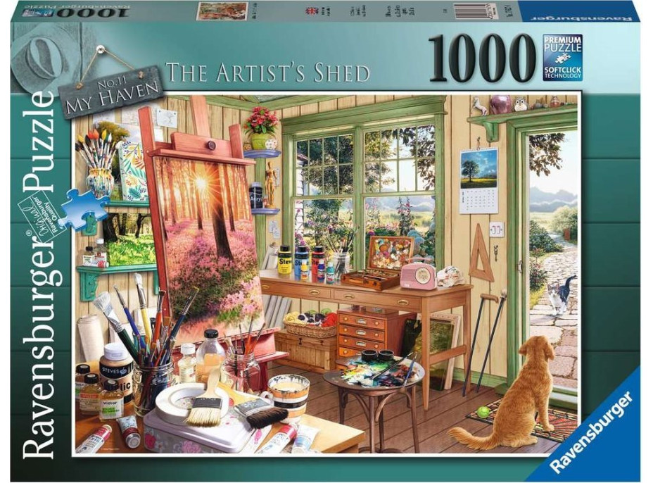 RAVENSBURGER Puzzle Moje útočisko č.11: Záhradný ateliér 1000 dielikov