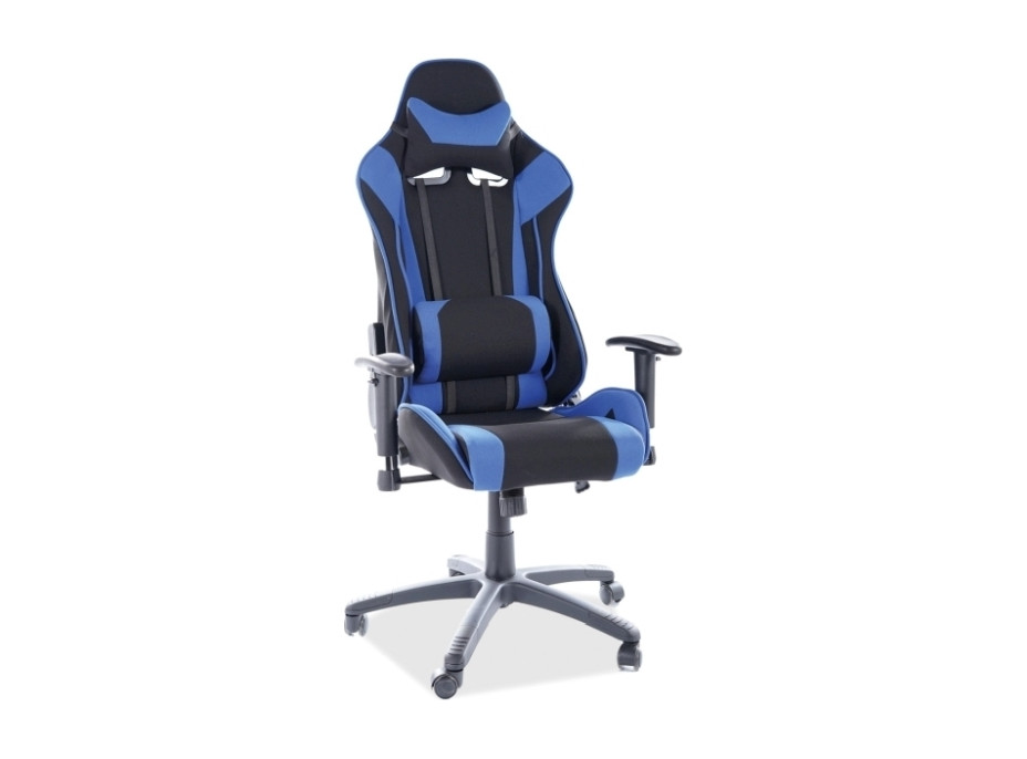 Herná stolička VIPER - čierna / modrá