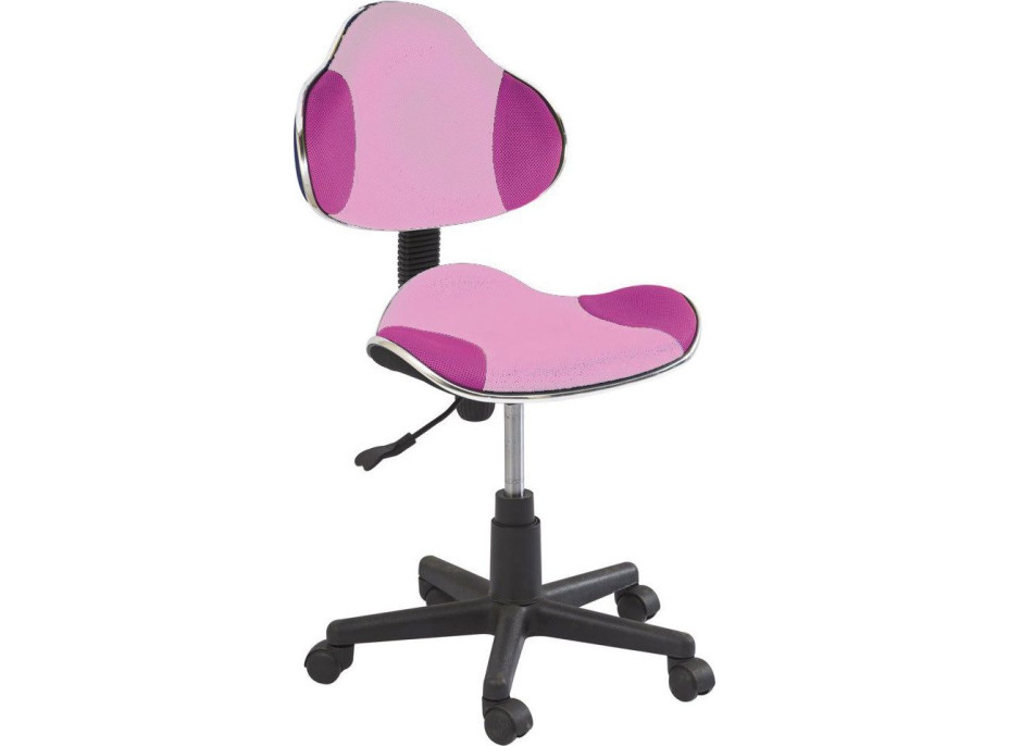 Detská otočná stolička ELSIE - tmavo ružová/ružová