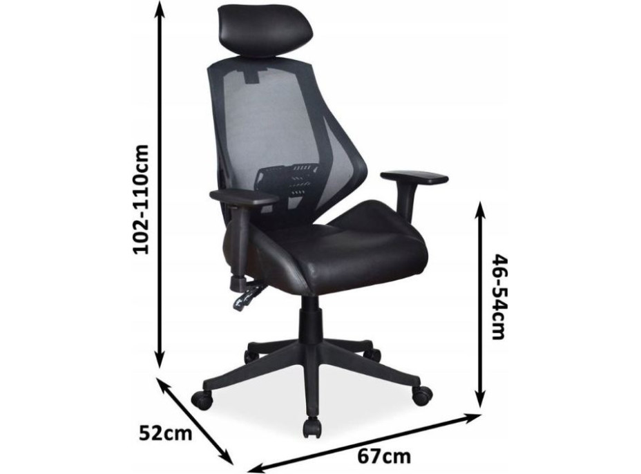Kancelárska stolička REMI - čierna
