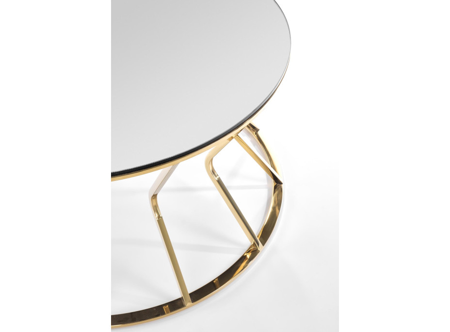 Konferenčný stolík DARIO 90x46 cm - sklo/zlatý