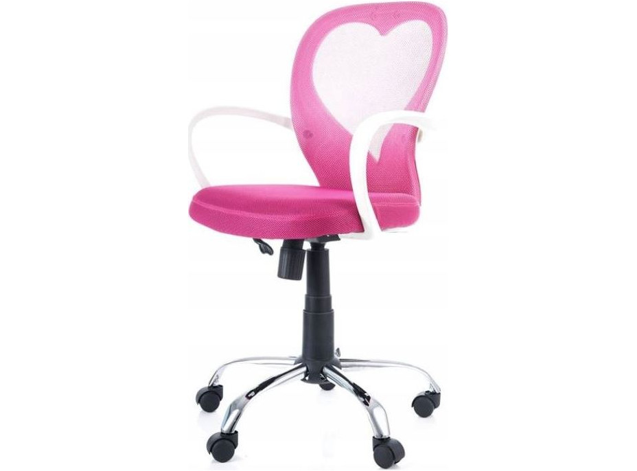 Detská otočná stolička DAISY - ružová