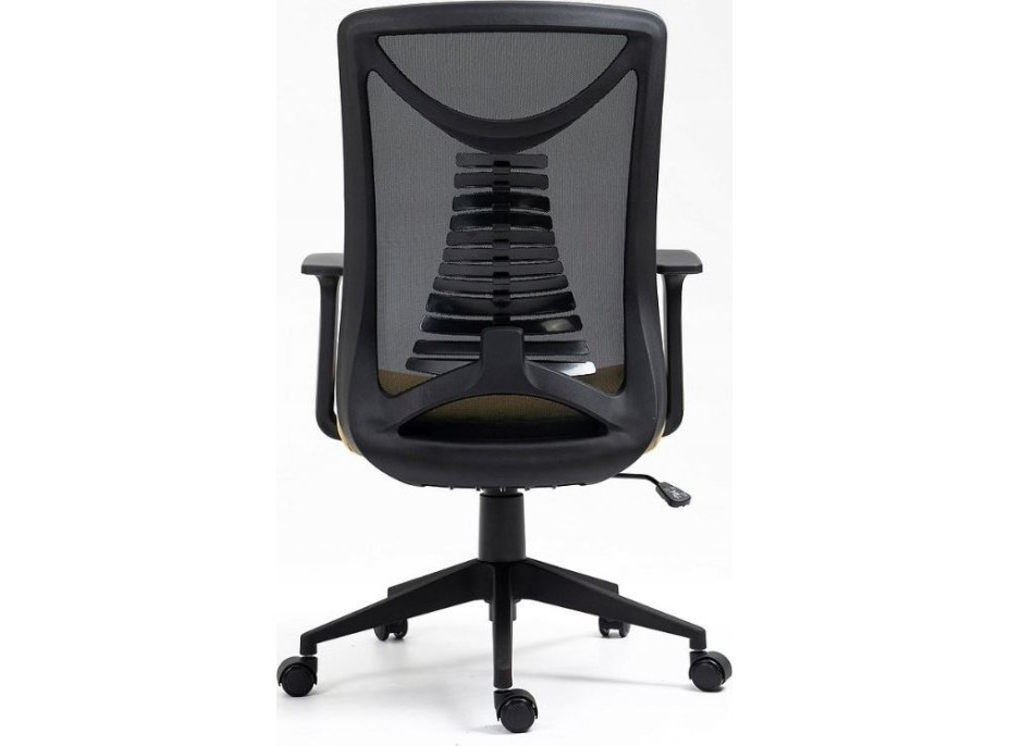 Kancelárska stolička QUESTA - čierna / žltá