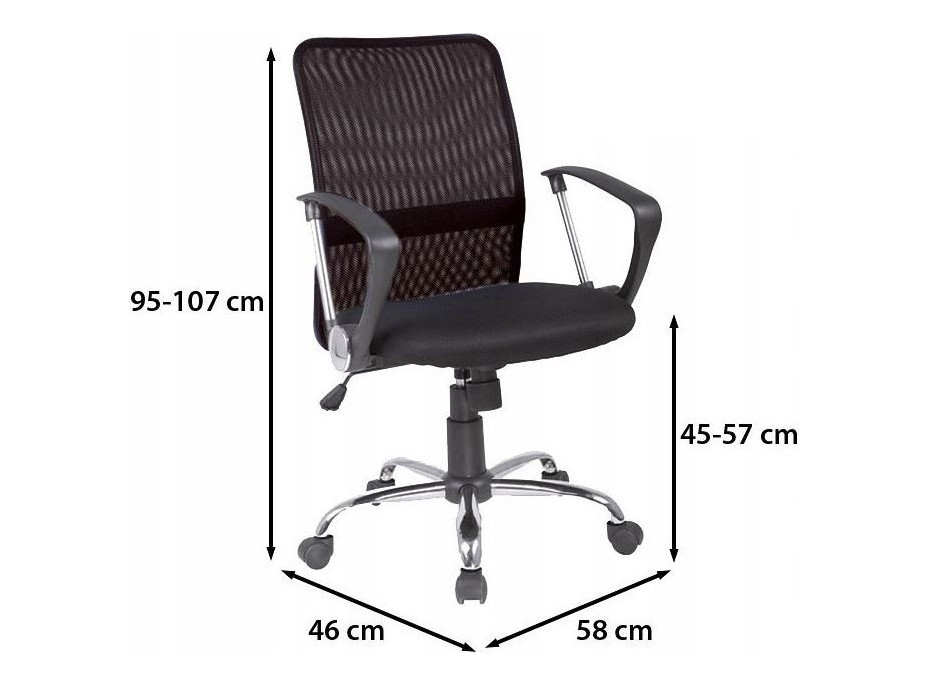Kancelárska stolička CORA - čierna
