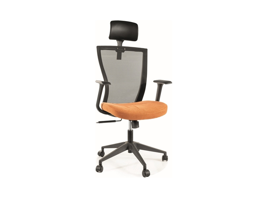 Kancelárska stolička WINNIE - čierna / oranžová