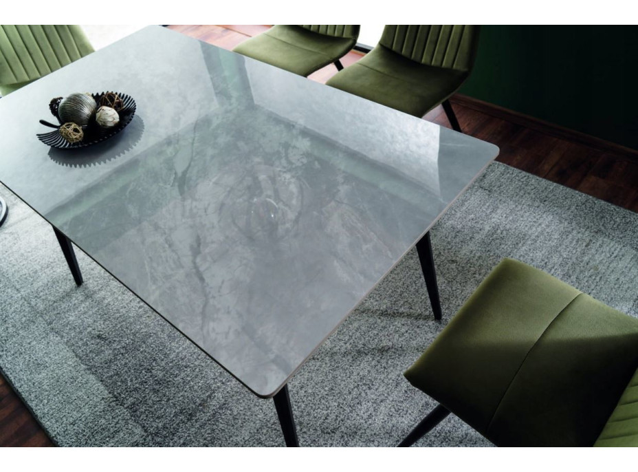 Jedálenský stôl IVY - 140x80 cm - šedý/čierny