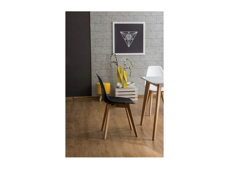 Jedálenská stolička MORIS - svetlo šedá/buk