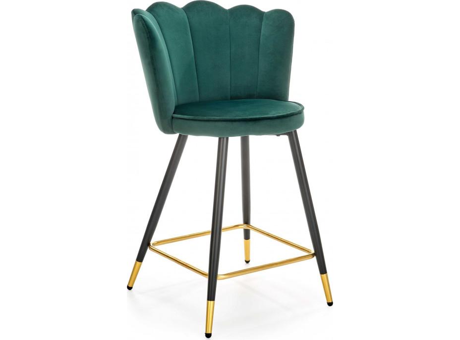 Barová stolička ALORA - tmavo zelená