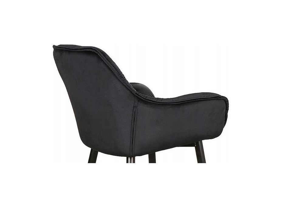 Barová stolička CHERRY H-2 Velvet - čierna