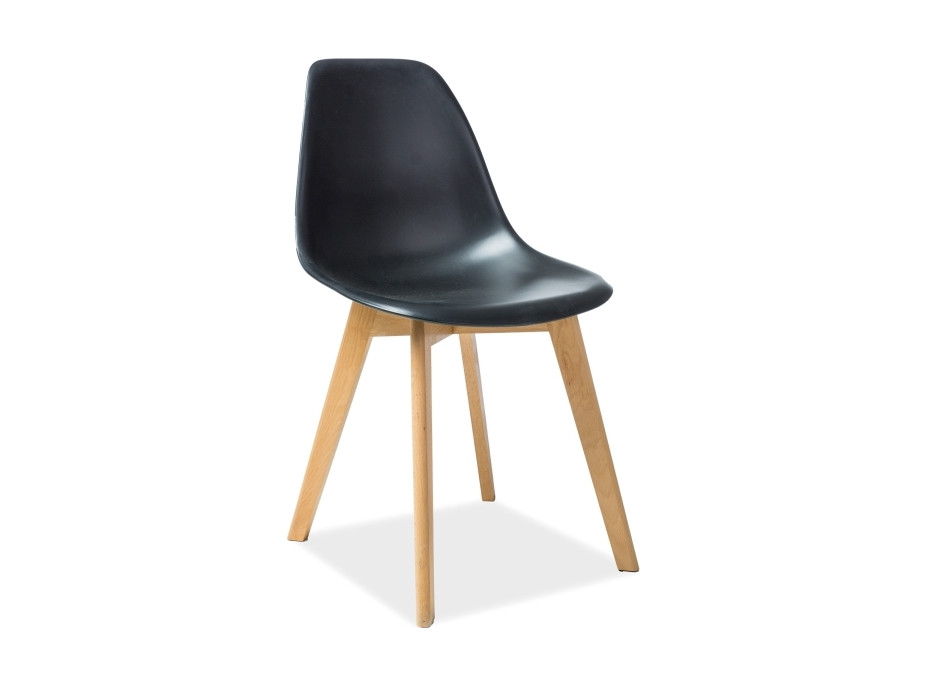 Jedálenská stolička MORIS - čierna/buk