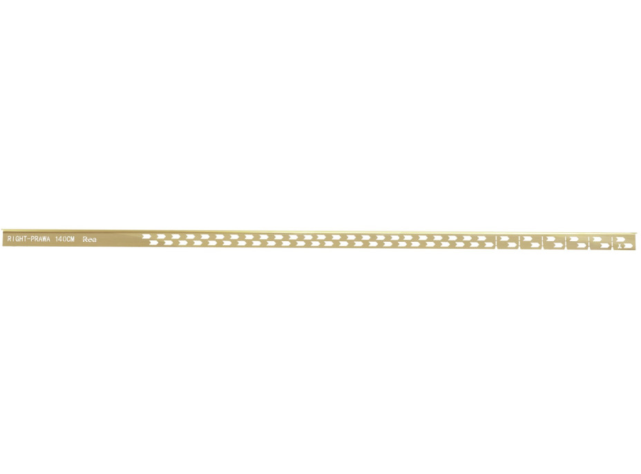 Spádová lišta do sprchového koutu - 140 cm - broušená zlatá