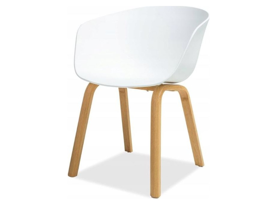Jedálenská stolička EGO - biela/dub