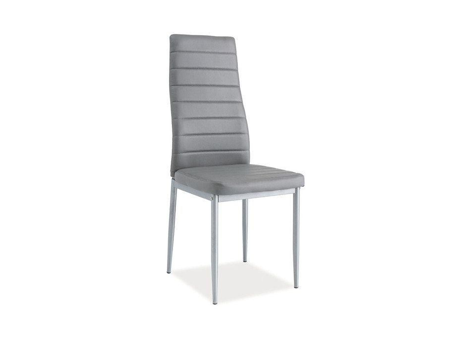 Jedálenská stolička JOSIE - šedá ekokoža/hliník