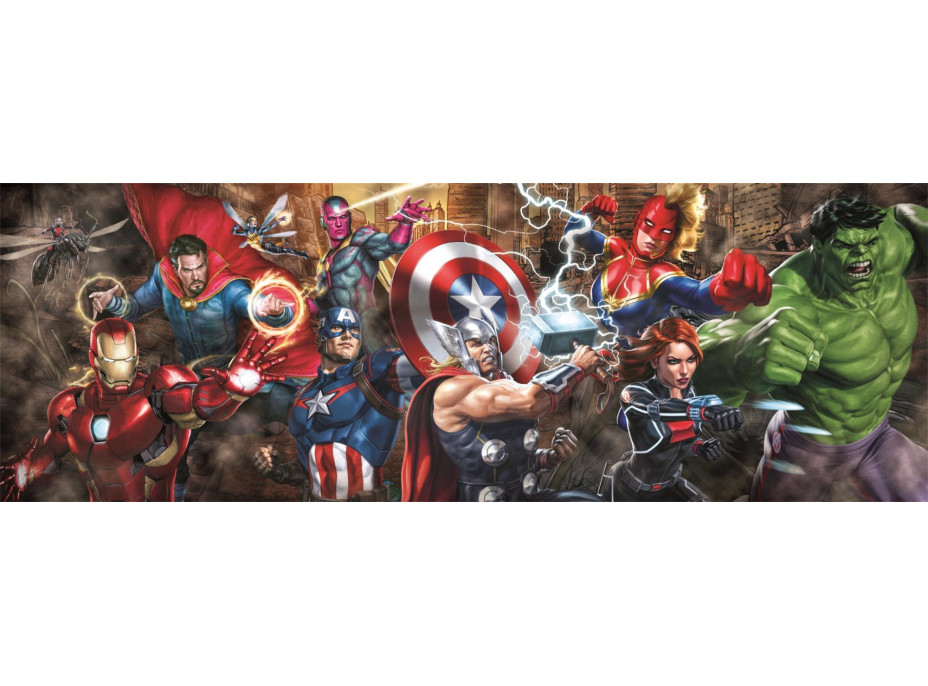 CLEMENTONI Panoramatické puzzle Avengers 1000 dielikov