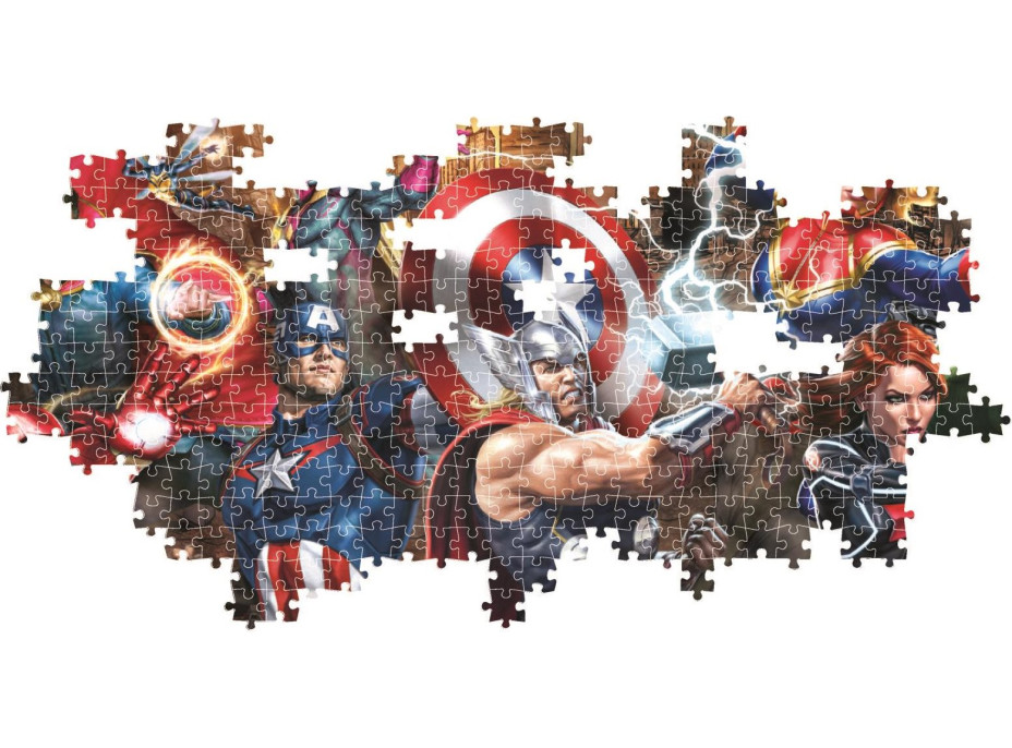 CLEMENTONI Panoramatické puzzle Avengers 1000 dielikov