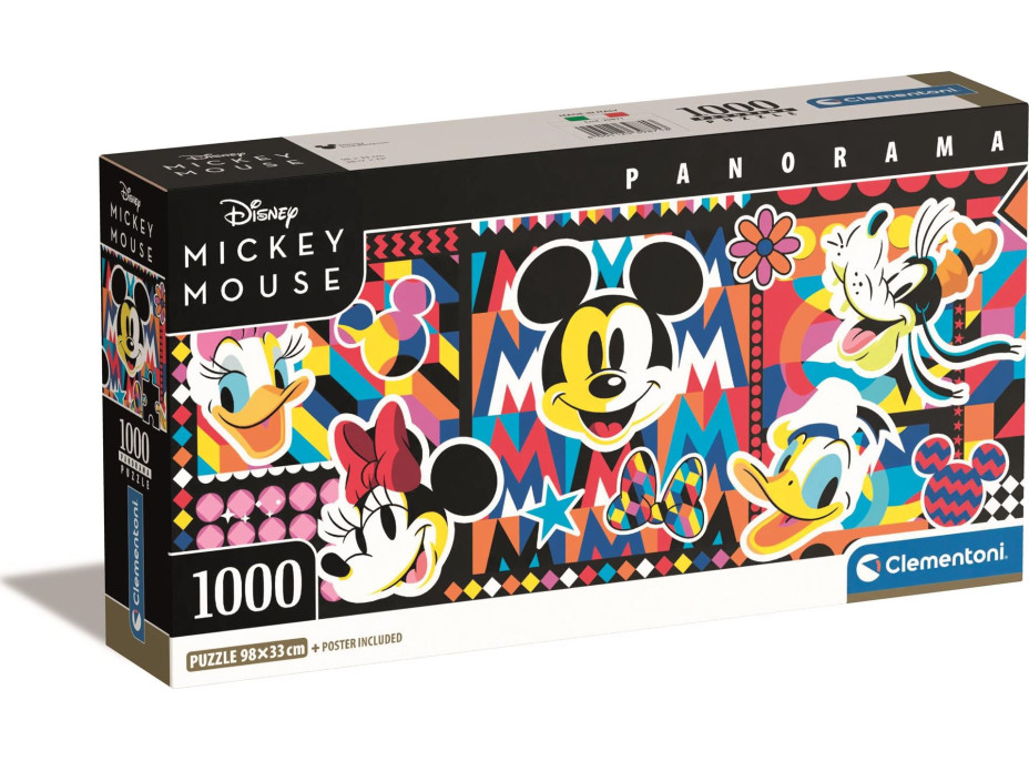 CLEMENTONI Panoramatické puzzle Disney klasika 1000 dielikov