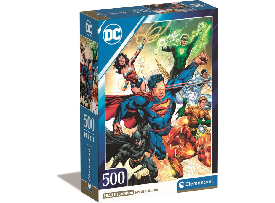 CLEMENTONI Puzzle DC Comics: Liga Spravodlivosti 500 dielikov