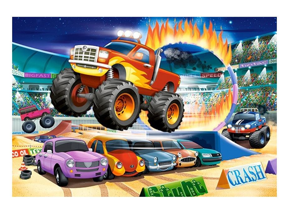 CASTORLAND Puzzle Skákajúce Monster Truck MAXI 40 dielikov