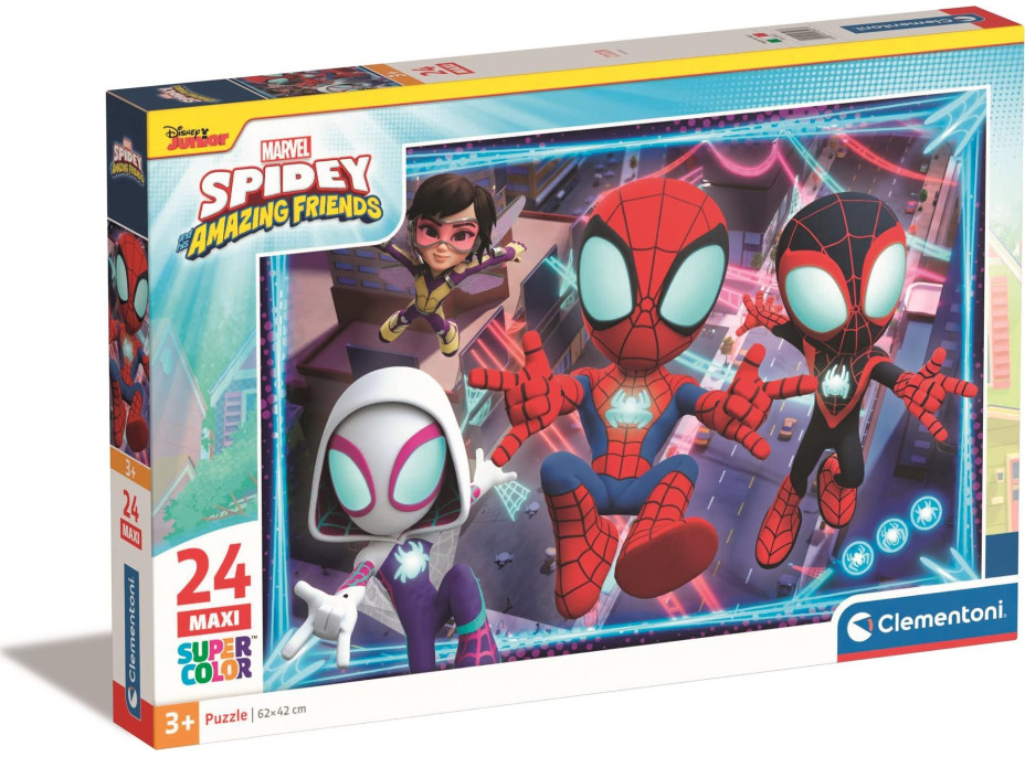 CLEMENTONI Puzzle Spidey a jeho úžasní priatelia MAXI 24 dielikov