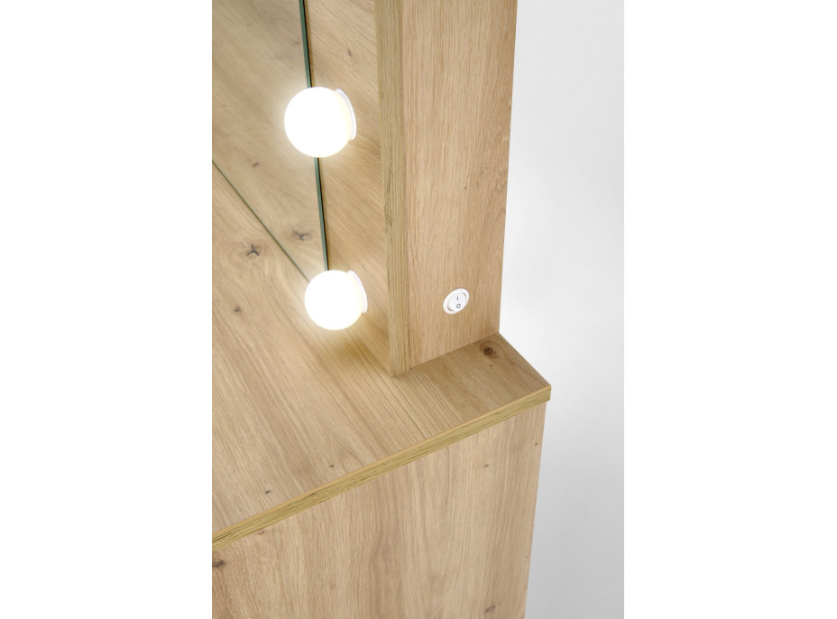 Toaletný stolík SUPERSTAR s LED osvetlením - dub artisan