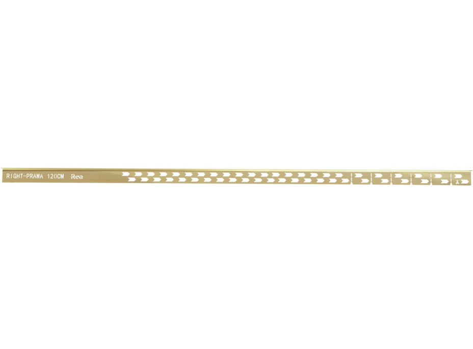 Spádová lišta do sprchového koutu - 120 cm - broušená zlatá