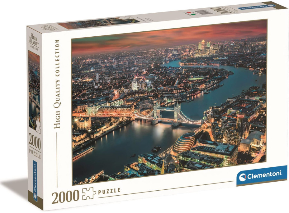 CLEMENTONI Puzzle Letecký pohľad na Londýn 2000 dielikov