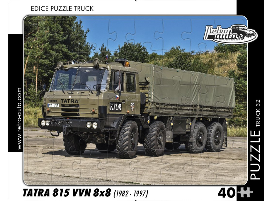RETRO-AUTA Puzzle TRUCK č.32 Tatra 815 VVN 8x8 (1982 - 1997) 40 dielikov