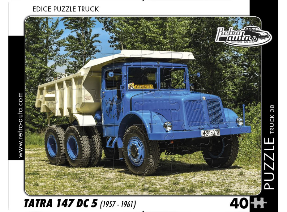 RETRO-AUTA Puzzle TRUCK č.38 Tatra 147 DC 5 (1957 - 1961) 40 dielikov