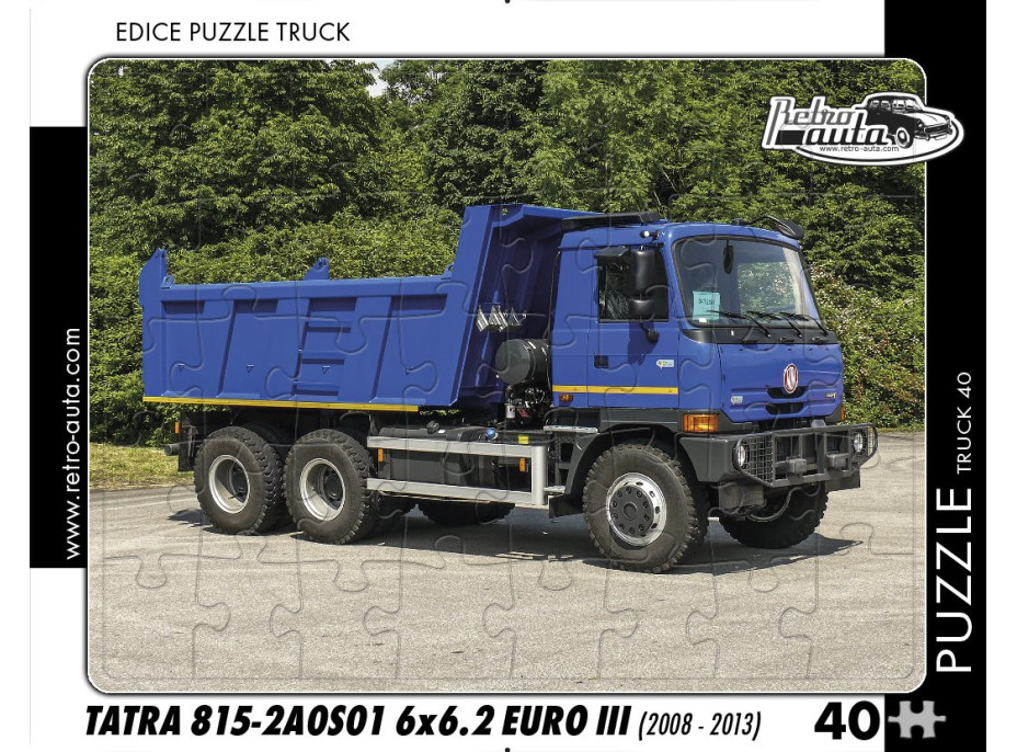 RETRO-AUTA Puzzle TRUCK č.40 Tatra 815-2A0S01 6x6.2 EURO III (2008 - 2013) 40 dielikov