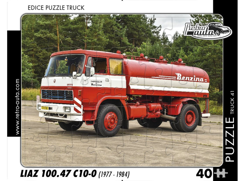 RETRO-AUTA Puzzle TRUCK č.41 Liaz 100.47 C10-0 (1977 - 1984) 40 dielikov