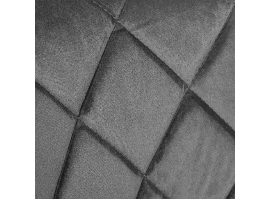 Barová stolička CYDRO VELVET - šedá/chróm