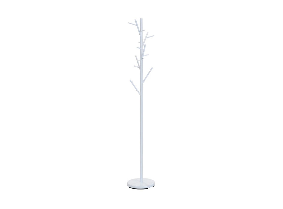 Moderný kovový stojanový vešiak ZEN - biely