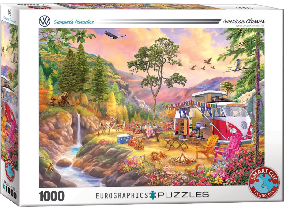EUROGRAPHICS Puzzle VW Bus: Raj pre táborníky 1000 dielikov