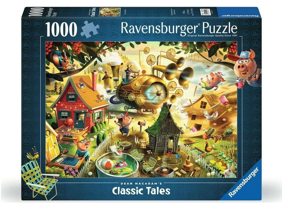 RAVENSBURGER Puzzle Pozor, prasiatka! (Tri malé prasiatka) 1000 dielikov