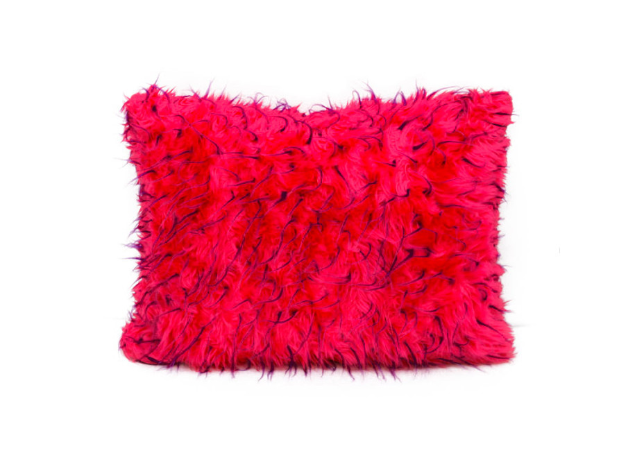Obliečka na vankúš FLUFFY 40x50 cm - ružová/fuchsiová