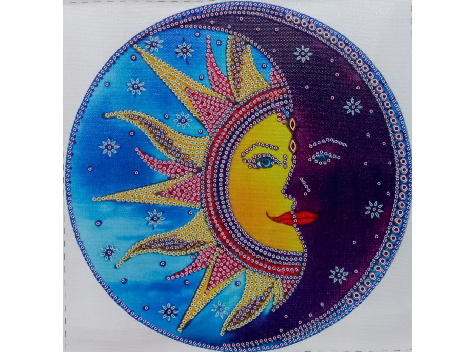 Norimpex Diamantové maľovanie 7D Slnko a mesiac 30x30 cm