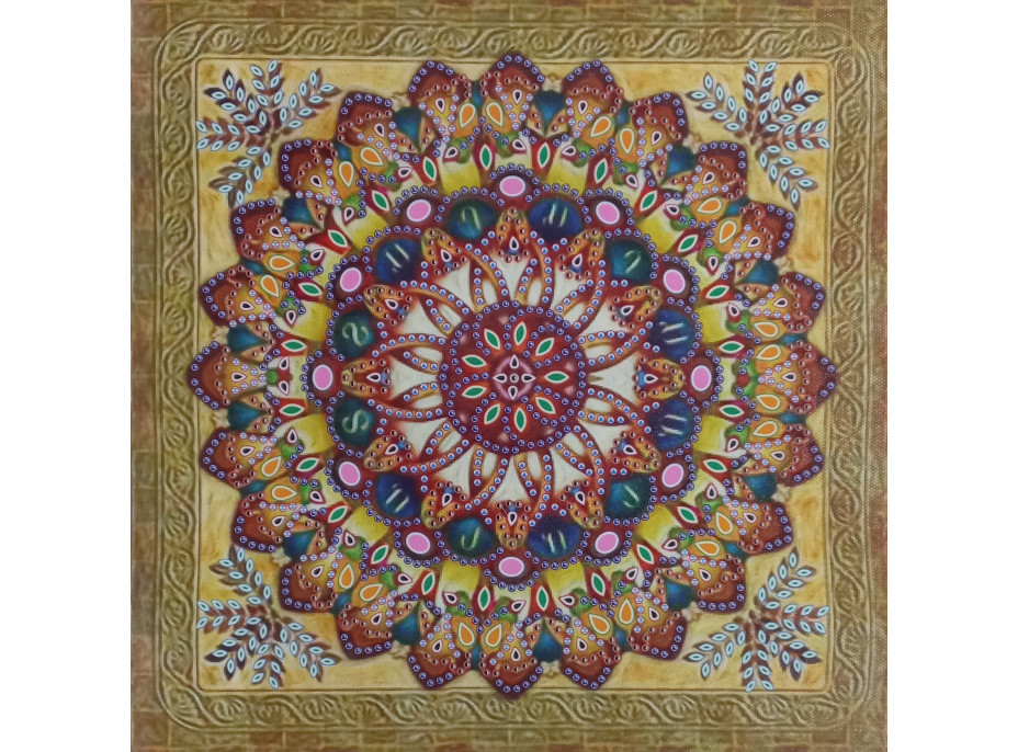 Norimpex Diamantové maľovanie 7D Zlatá mandala 30x30 cm