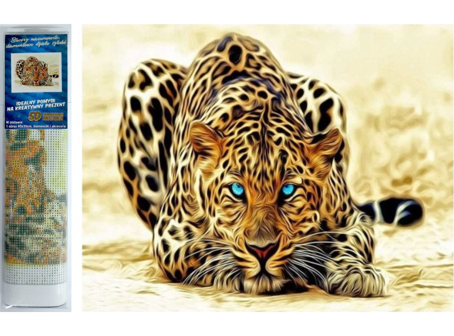 Norimpex Diamantové maľovanie Číhajúci leopard 30x40 cm
